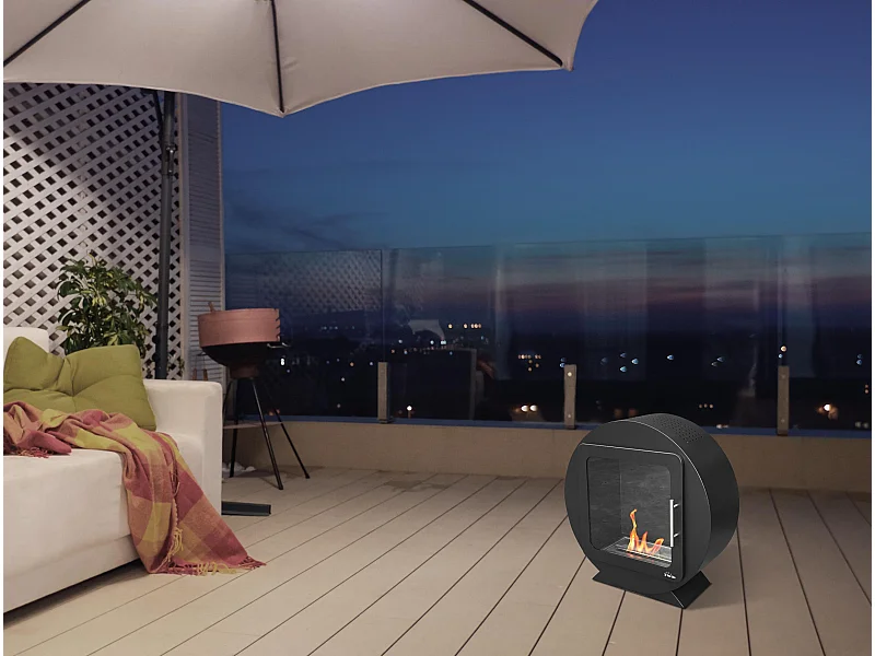 Poêle à l'éthanol design circulaire