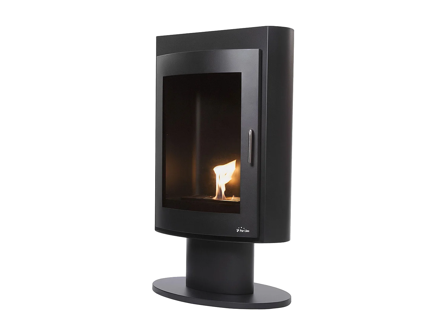 Poêle à l'éthanol en acier carré