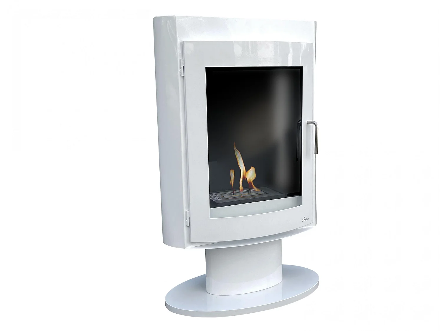 Poêle à l'éthanol en acier carré