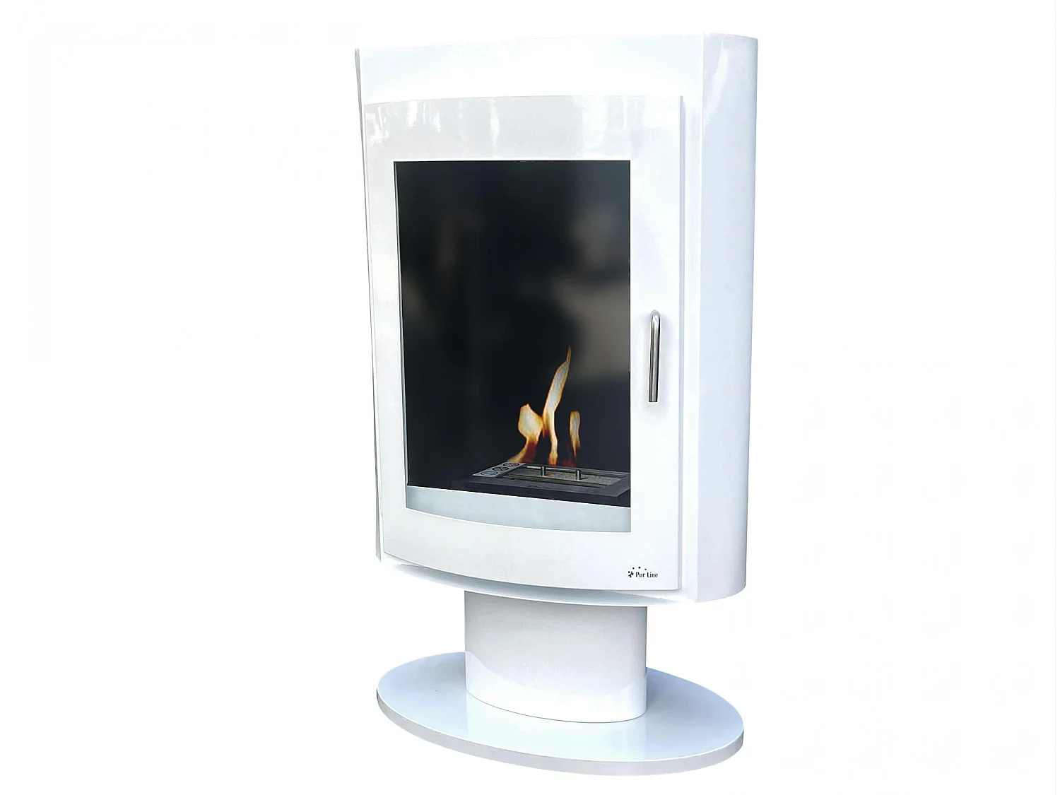 Poêle à l'éthanol en acier carré