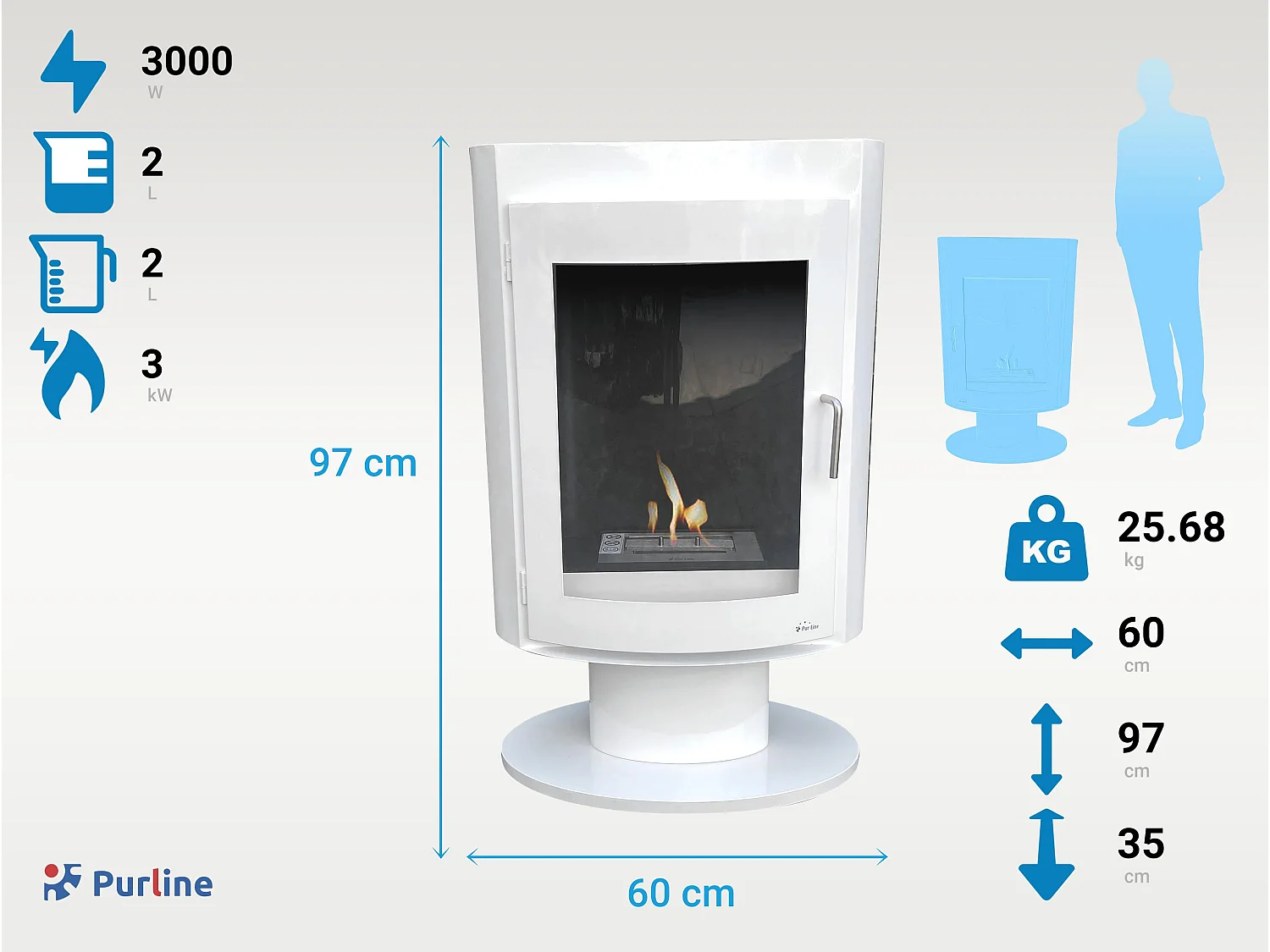 Ethanol kooktoestel vierkant stalen ontwerp