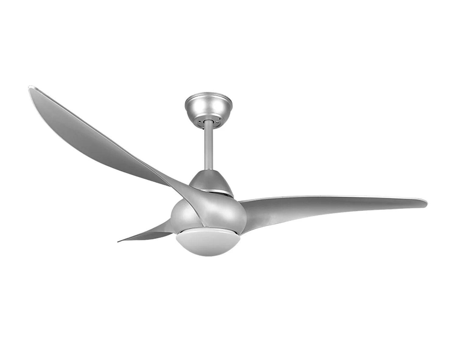 Alesund - ventilateur de plafond avec plafonnier LED, couleur gris titane