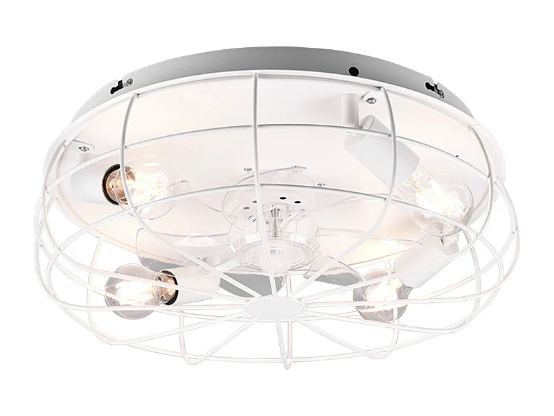 Trondheim - ventilateur de plafond avec plafonnier blanc