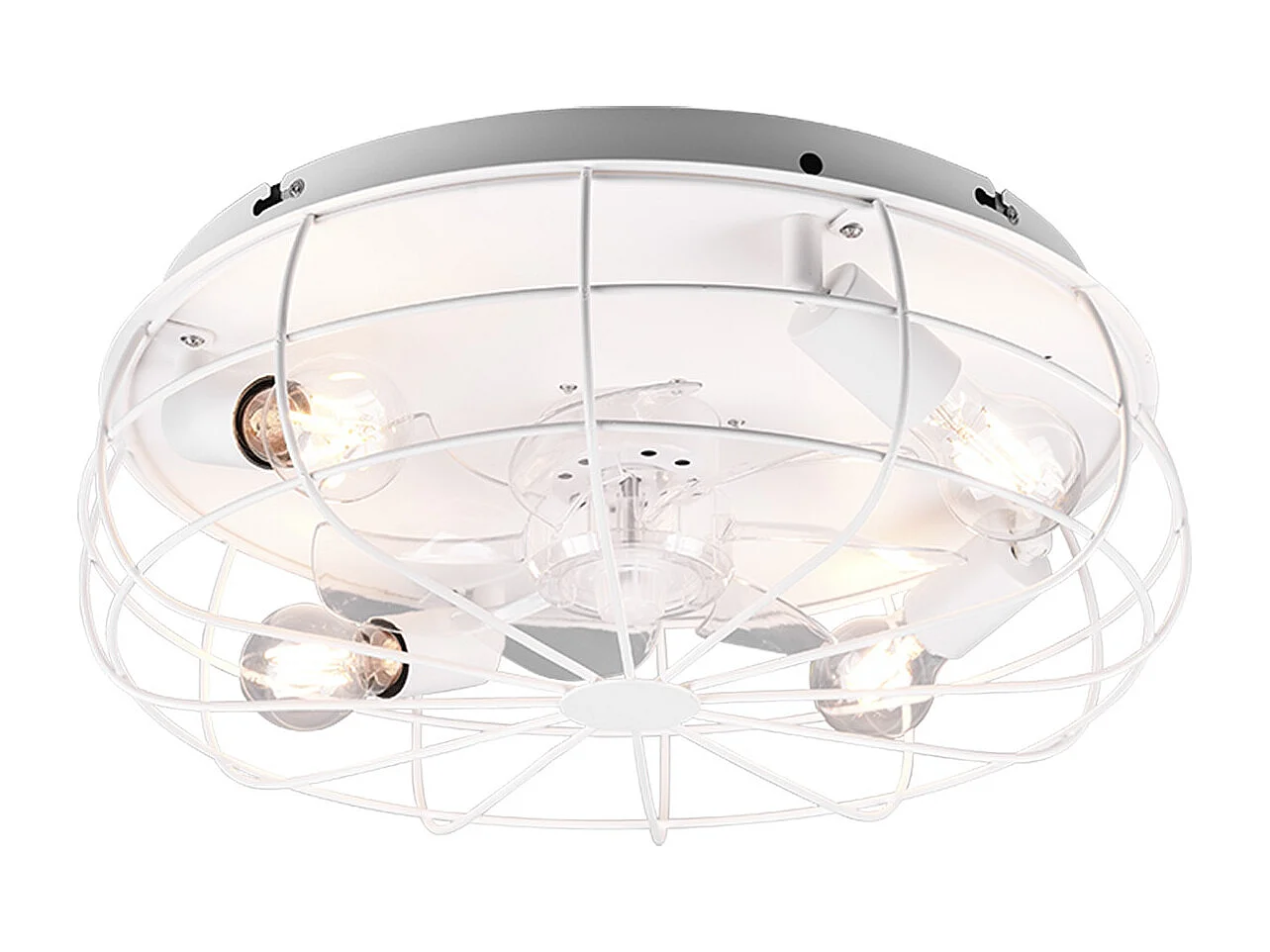 Trondheim - ventilateur de plafond avec plafonnier blanc