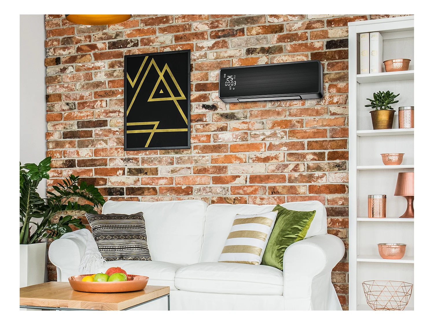 Chauffage split mural 2000 W avec WIFI et minuterie