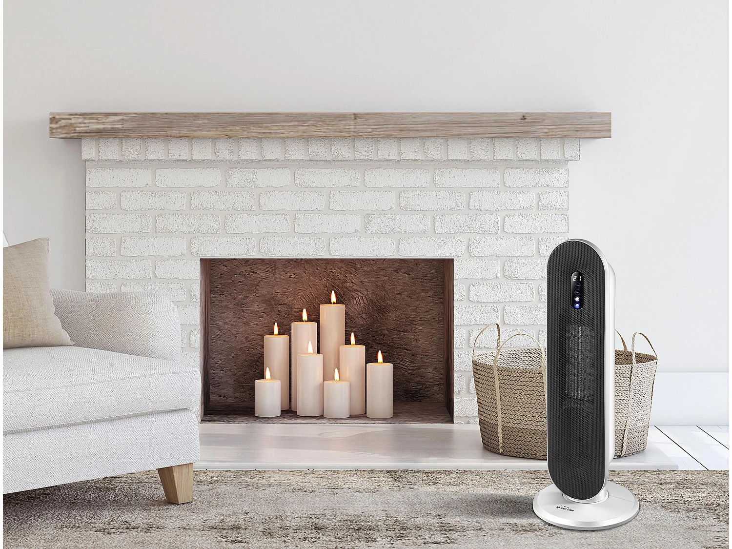 Aquecedor digital em torre de cerâmica 2000W