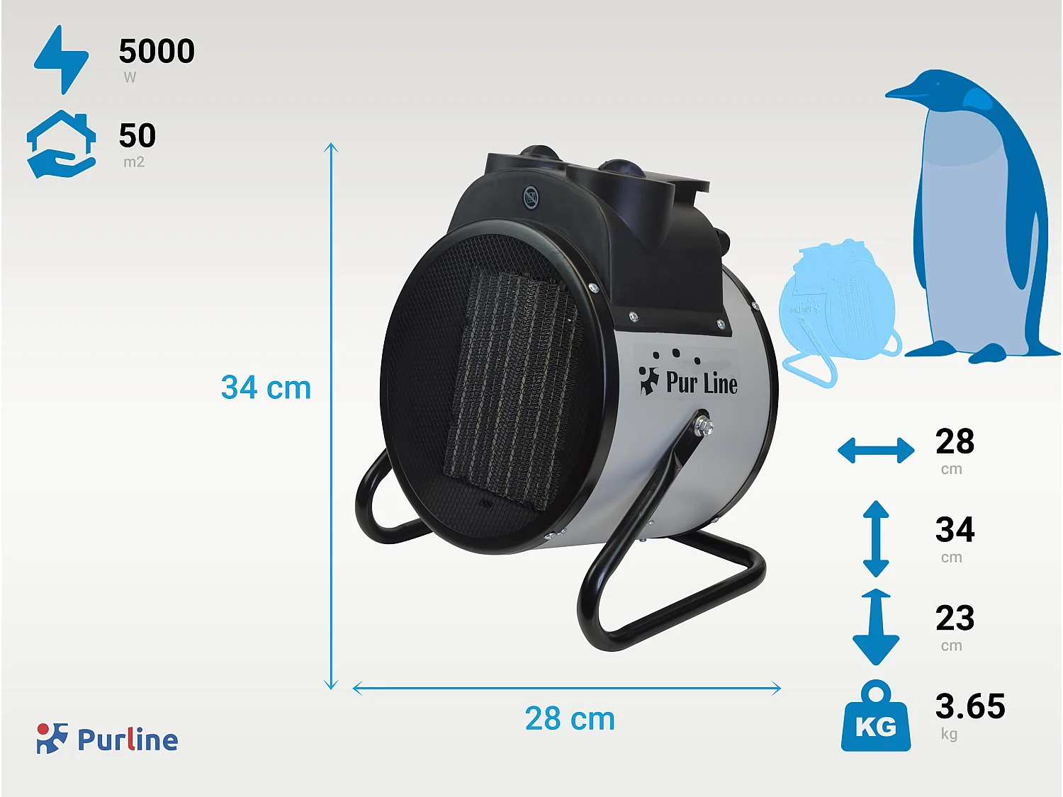 Chauffage industriel de grand puissance