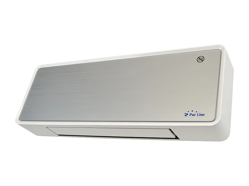 Keramische wandkachel 2000 W wit glasfront, afstandsbediening en timer