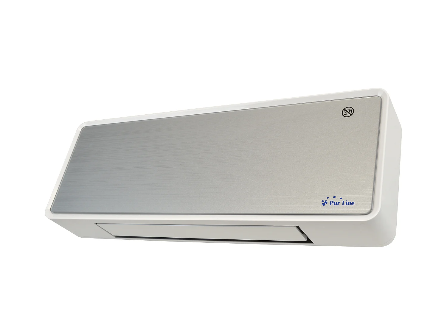 Chauffage soufflant 2000 W façade en verre argenté télécommande et minuterie