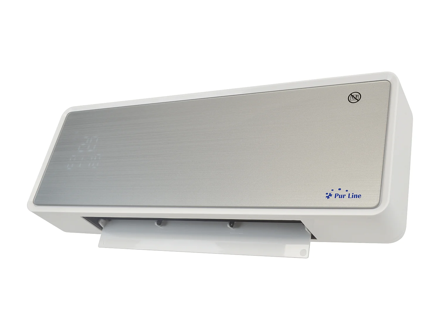 Chauffage soufflant 2000 W façade en verre argenté télécommande et minuterie