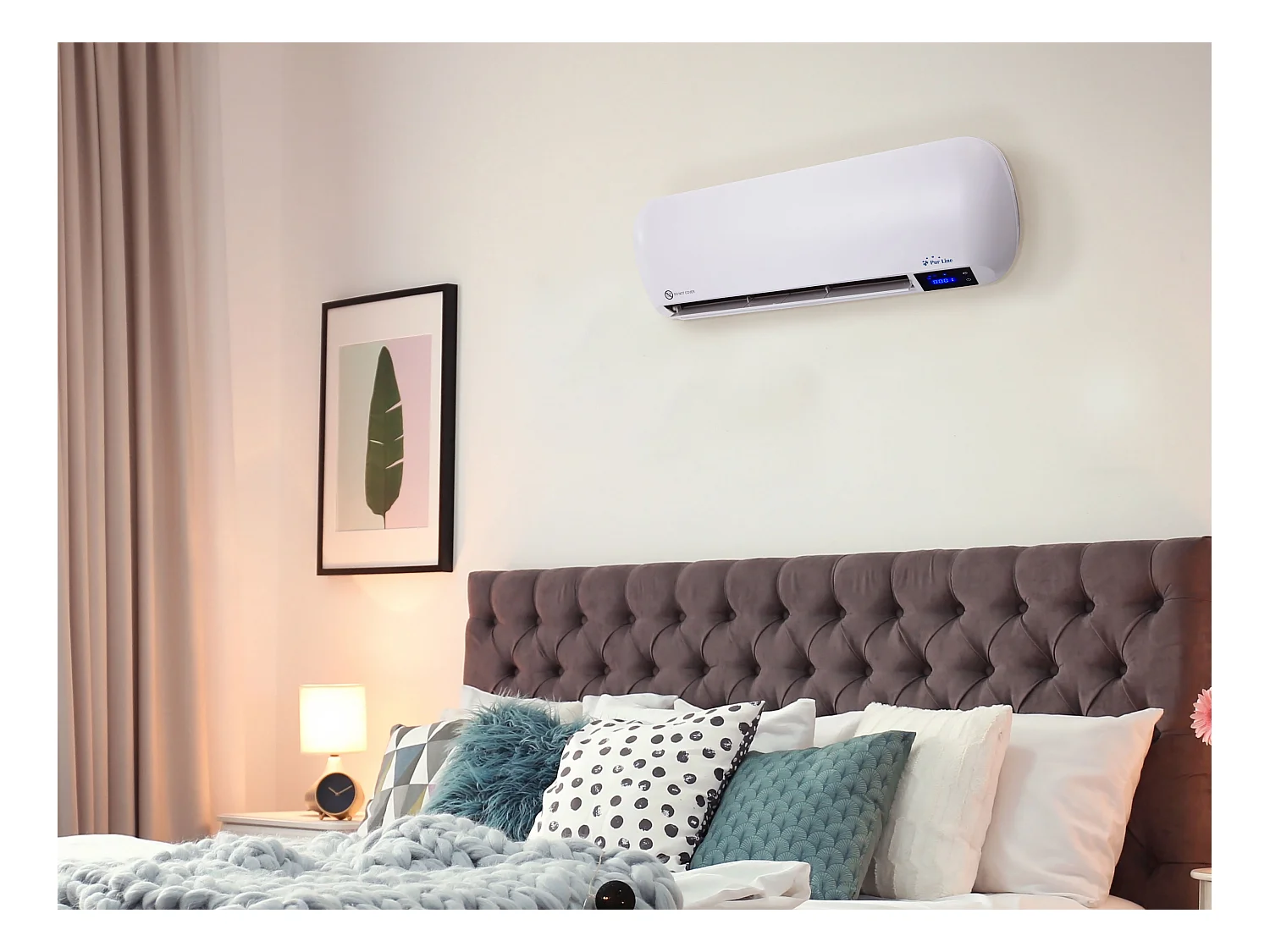 Chauffage split céramique 2000 W avec télécommande et minuterie