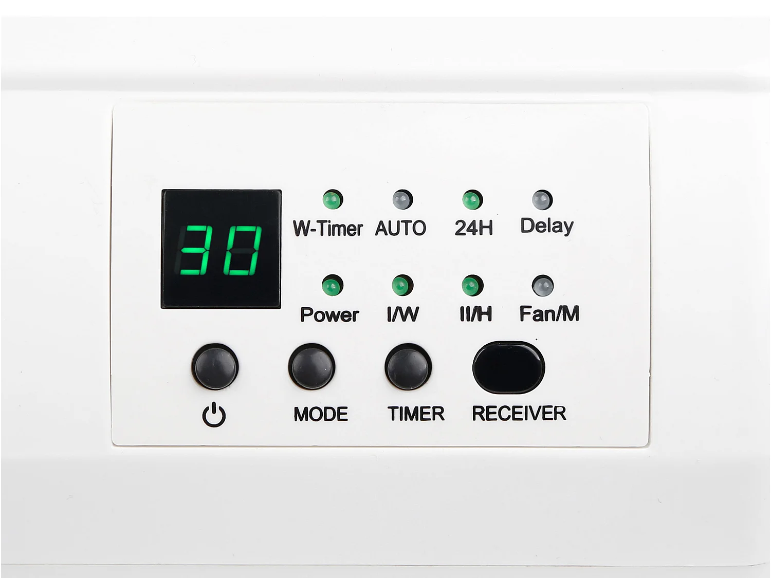 Keramische splitverwarmer 2000 W, wandmontage, wit, afstandsbediening, timer, 3 bedrijfsmodi