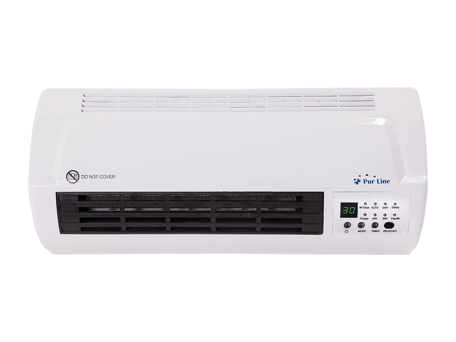 Keramische splitverwarmer 2000 W, wandmontage, wit, afstandsbediening, timer, 3 bedrijfsmodi