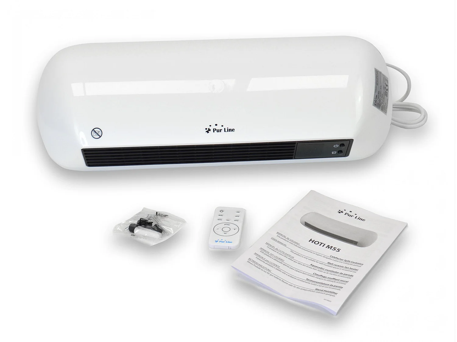 Calefactor Split ceramico de pared 2000 W con mando a distancia