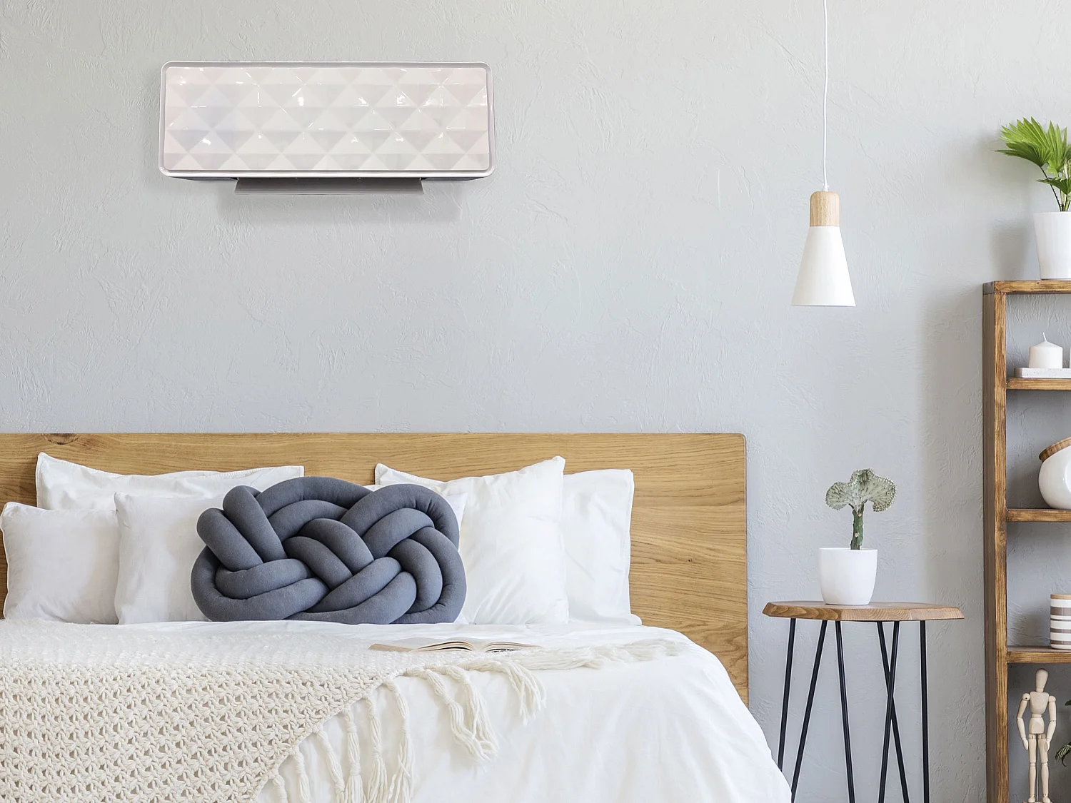 Keramische wandkachel 2000 W, wit, afstandsbediening en timer, 3 bedrijfsmodi