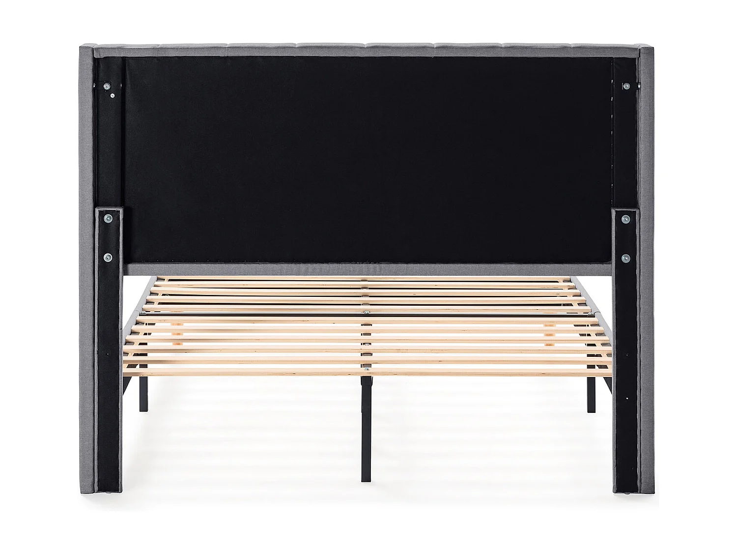 Cama estofada Noelia 30 cm, 90x190 cm, cinza escuro