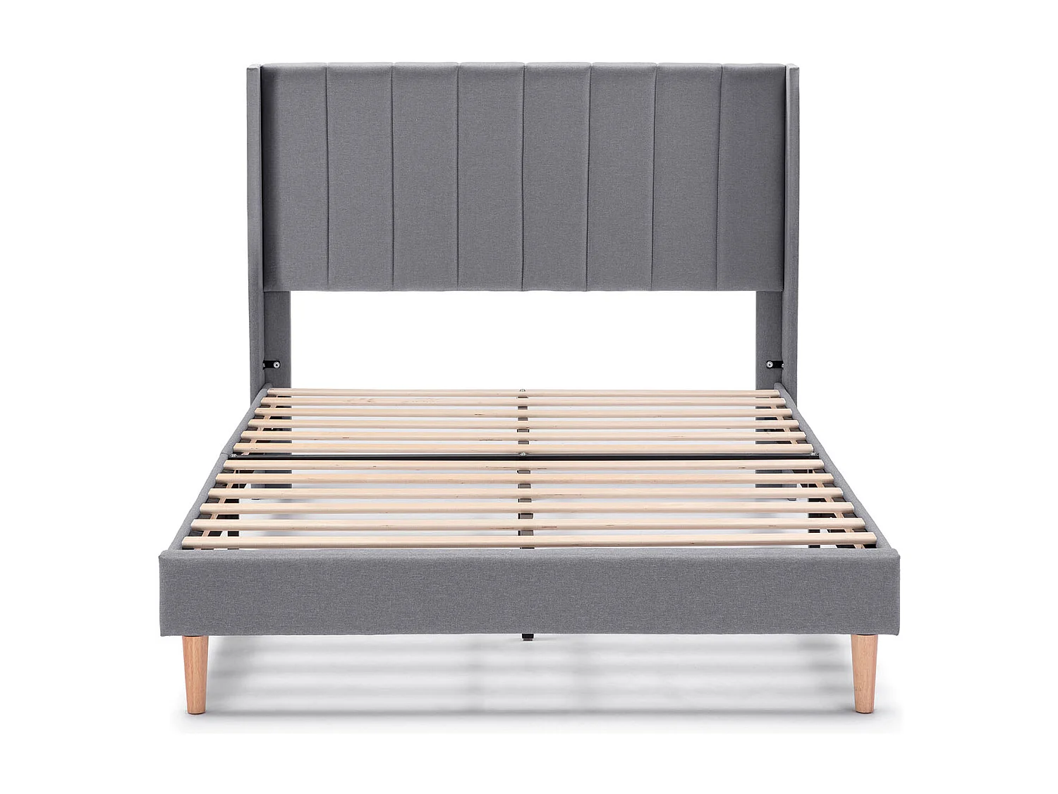 Cadre de lit rembourré Noelia 30 cm, 90x190 cm, Gris foncé