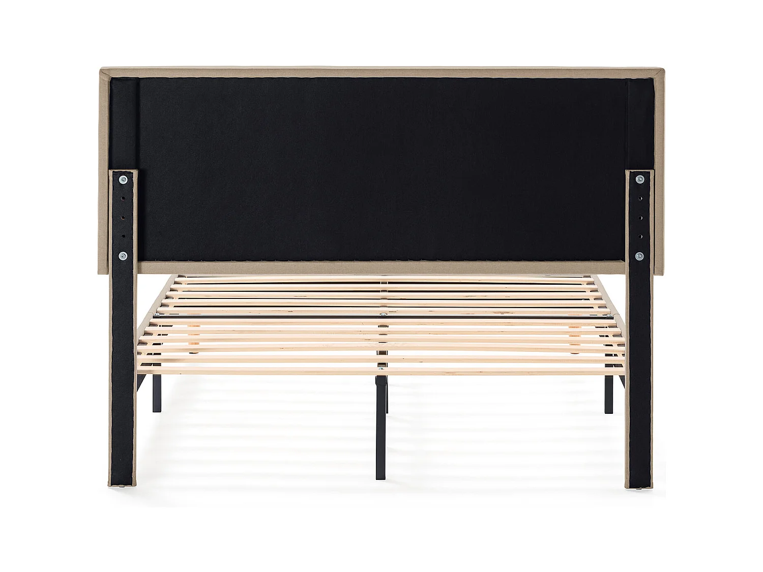 Silvi gestoffeerd bedframe van 30 cm, 90x190 cm, Beige