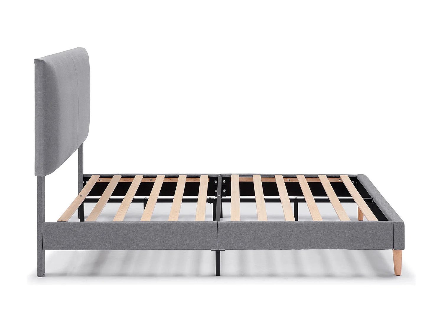 Cadre de lit rembourré Lauren 30 cm, 150x190 cm, Gris foncé