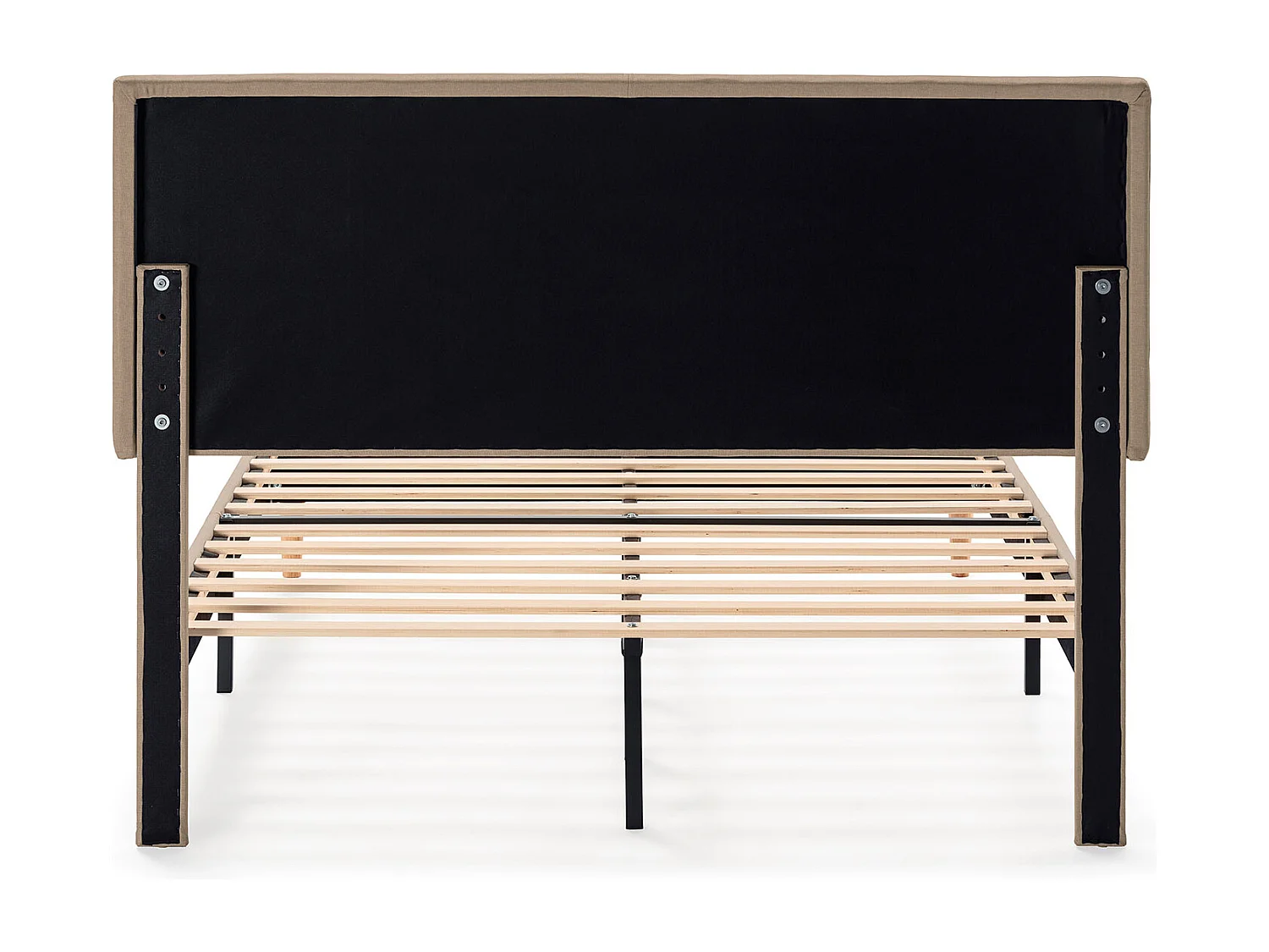 Cama estofada Lauren 30cm, 90x190cm, bege