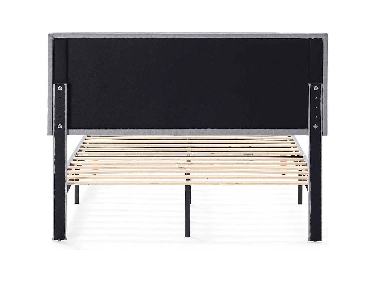 Estructura de cama tapizada Silvi de 30 cm, 140x190 cm, Gris Claro