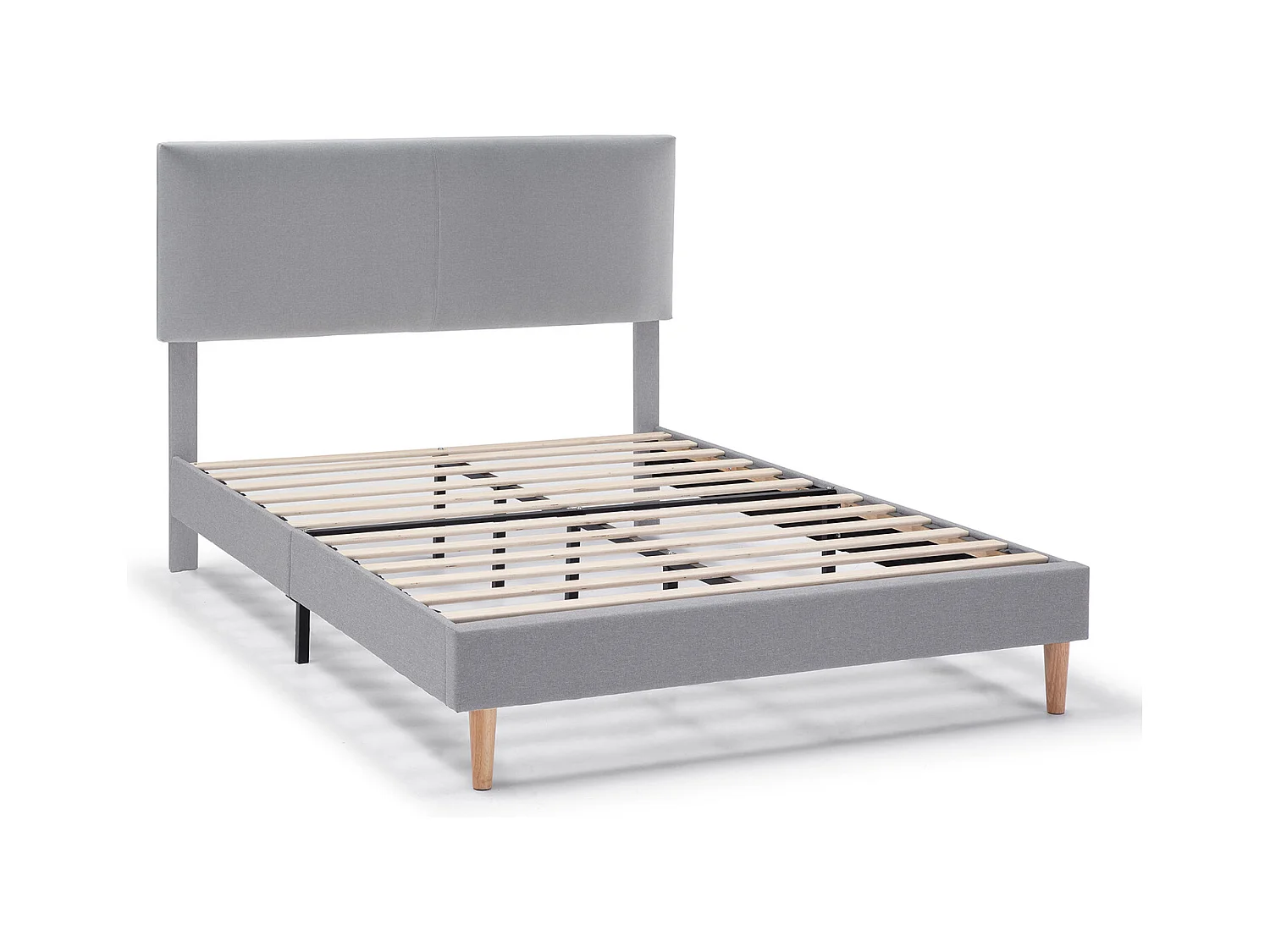 Cadre de lit rembourré Lauren 30 cm, 90 x 190 cm, Gris clair