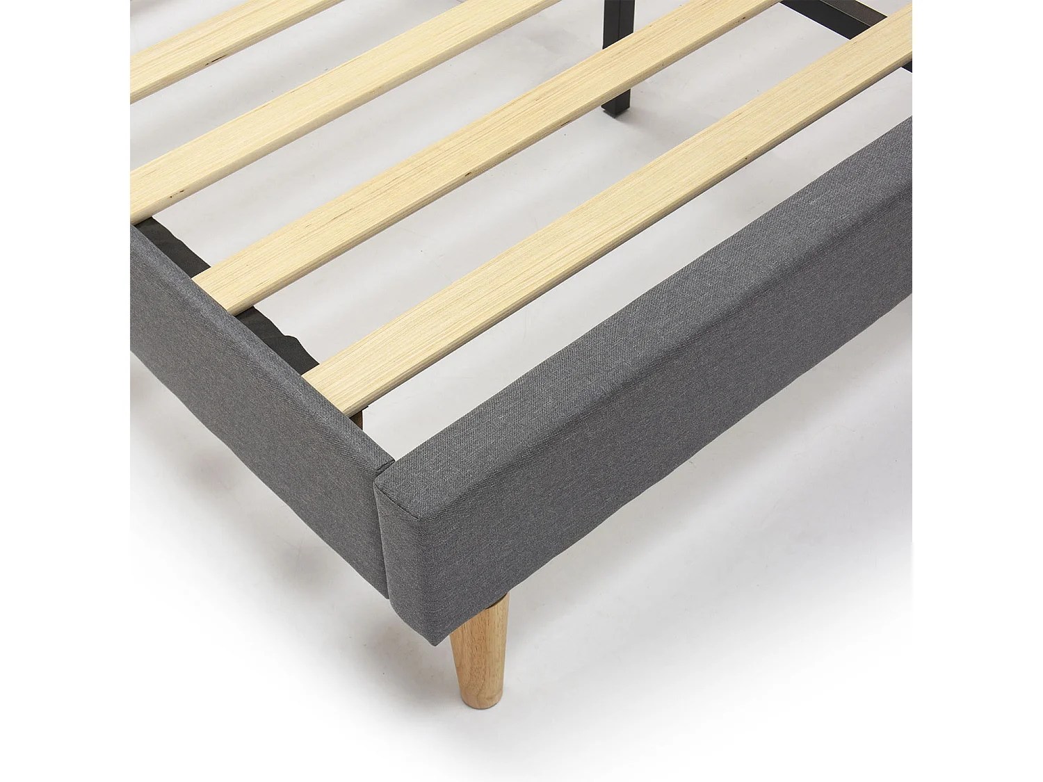 Cadre de lit rembourré Rosi 30 cm, 140x190 cm, Gris foncé