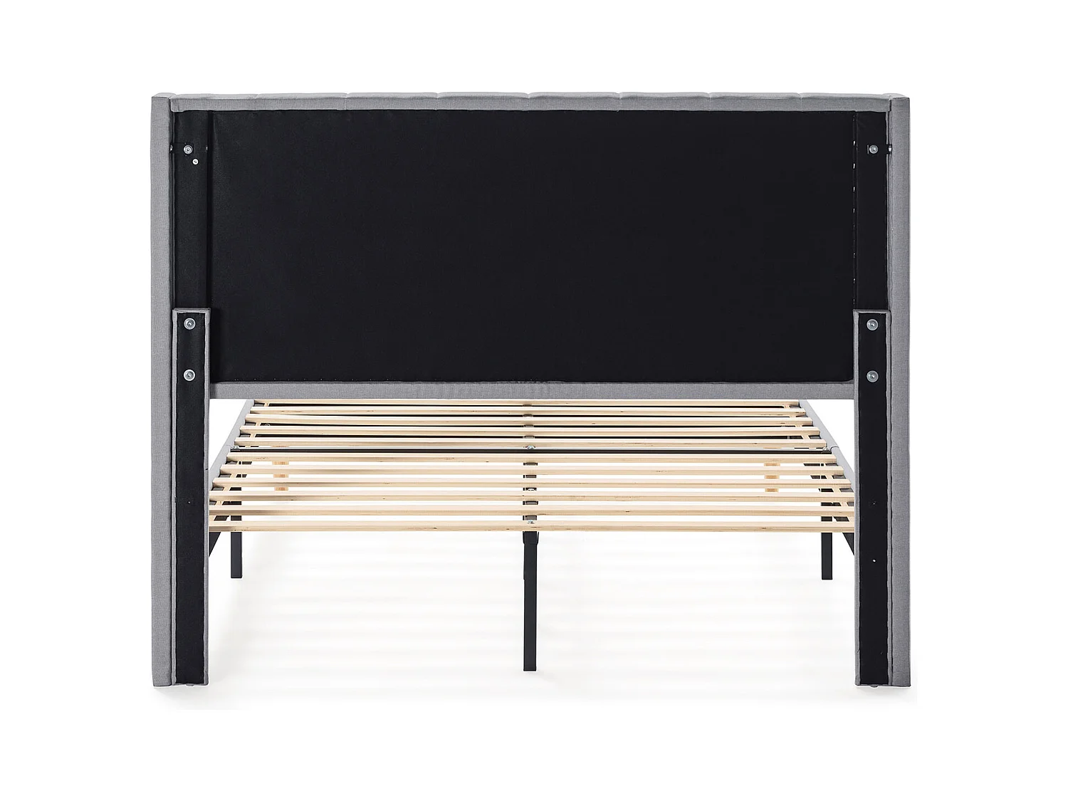 Gestoffeerd bedframe Noelia van 30 cm, 150x190 cm, Lichtgrijs
