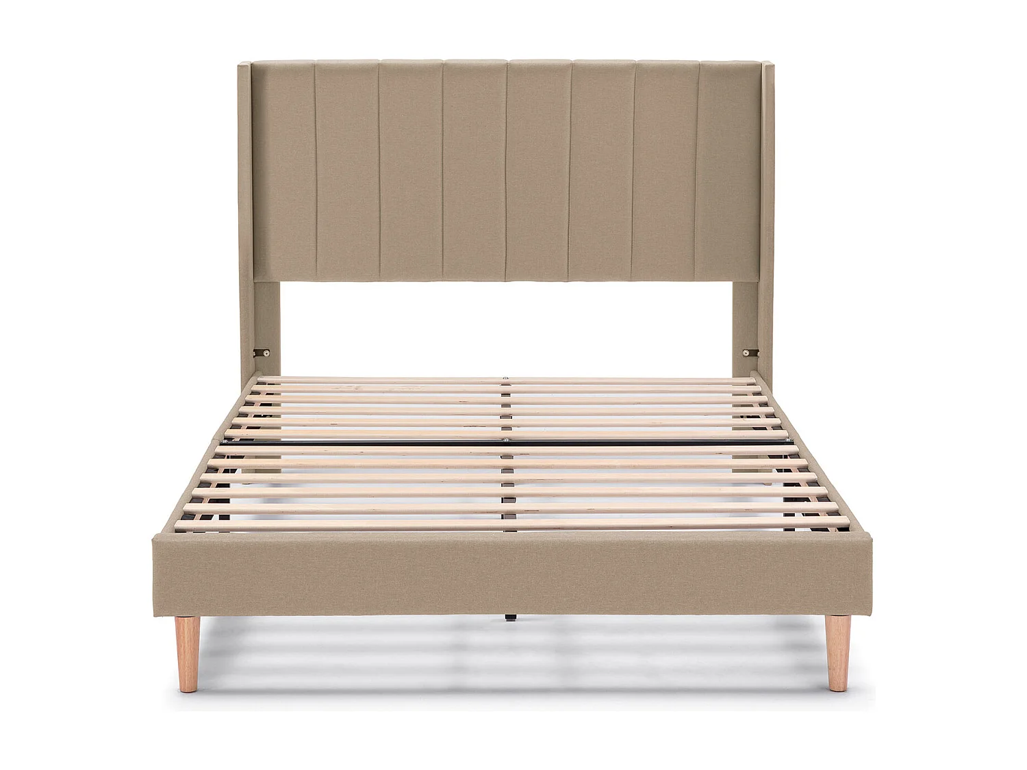 Cadre de lit rembourré Noelia 30 cm, 90x190 cm, Beige