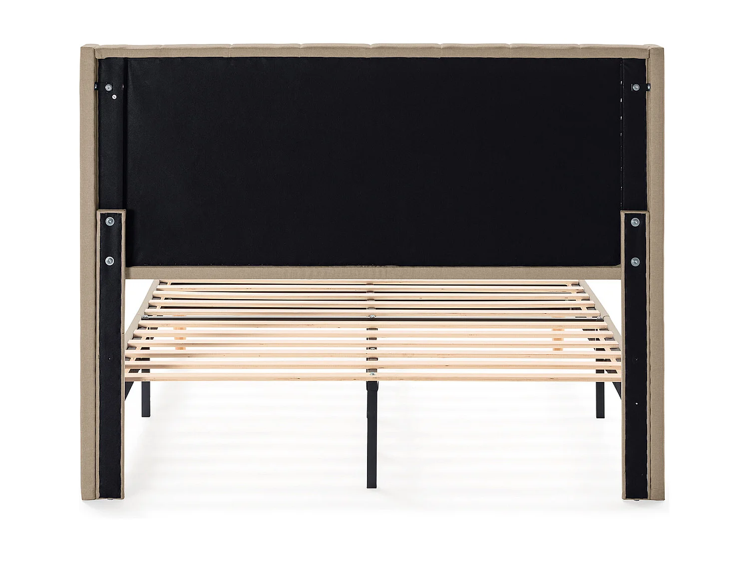 Cadre de lit rembourré Noelia 30 cm, 90x190 cm, Beige