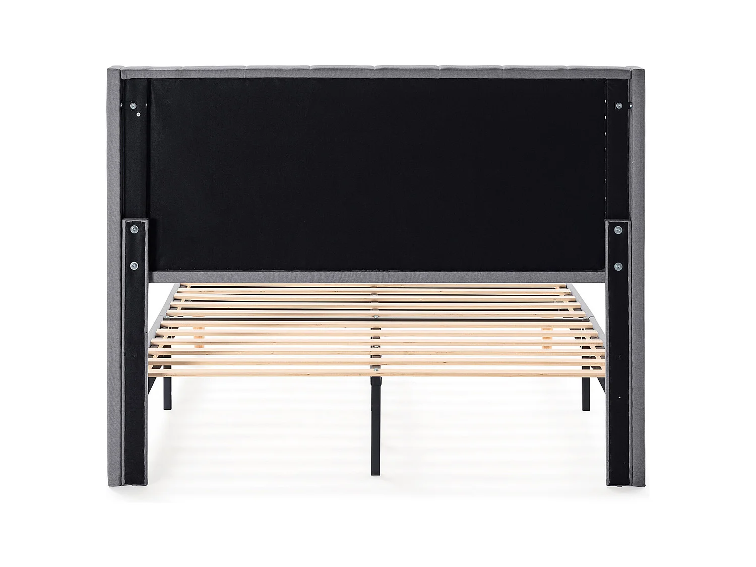 Gestoffeerd bedframe Noelia van 30 cm, 150x190 cm, Donkergrijs