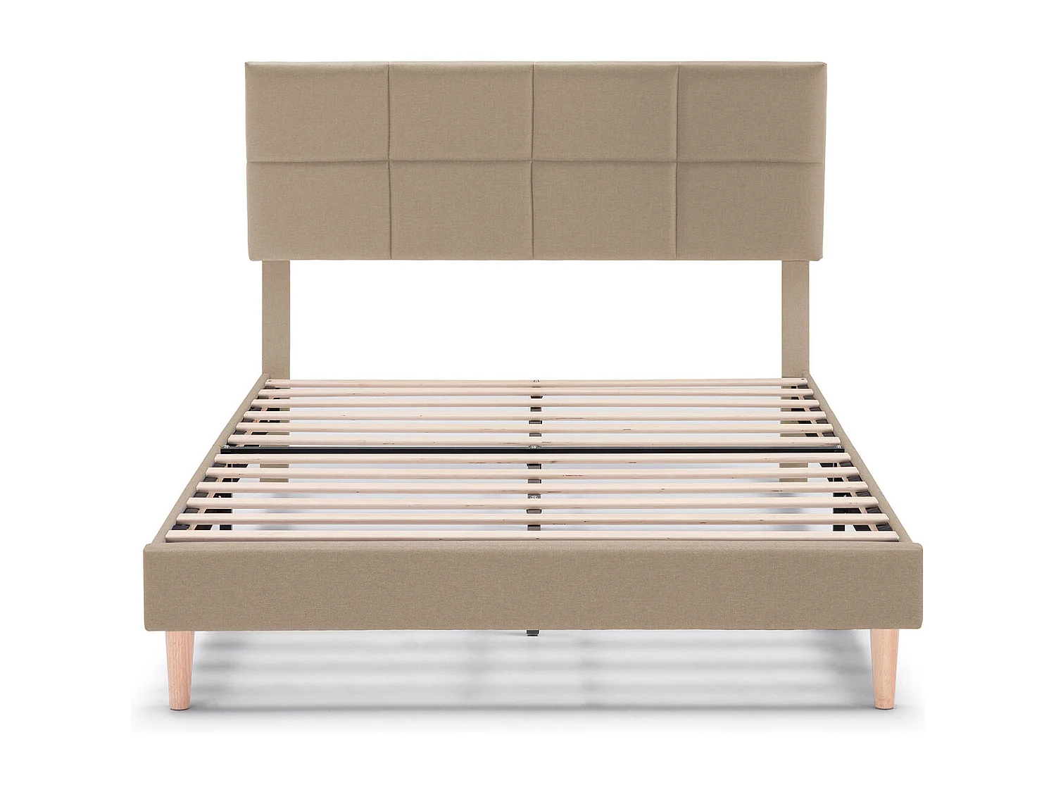 Cama estofada Silvi 30 cm, 140x190 cm, Bege