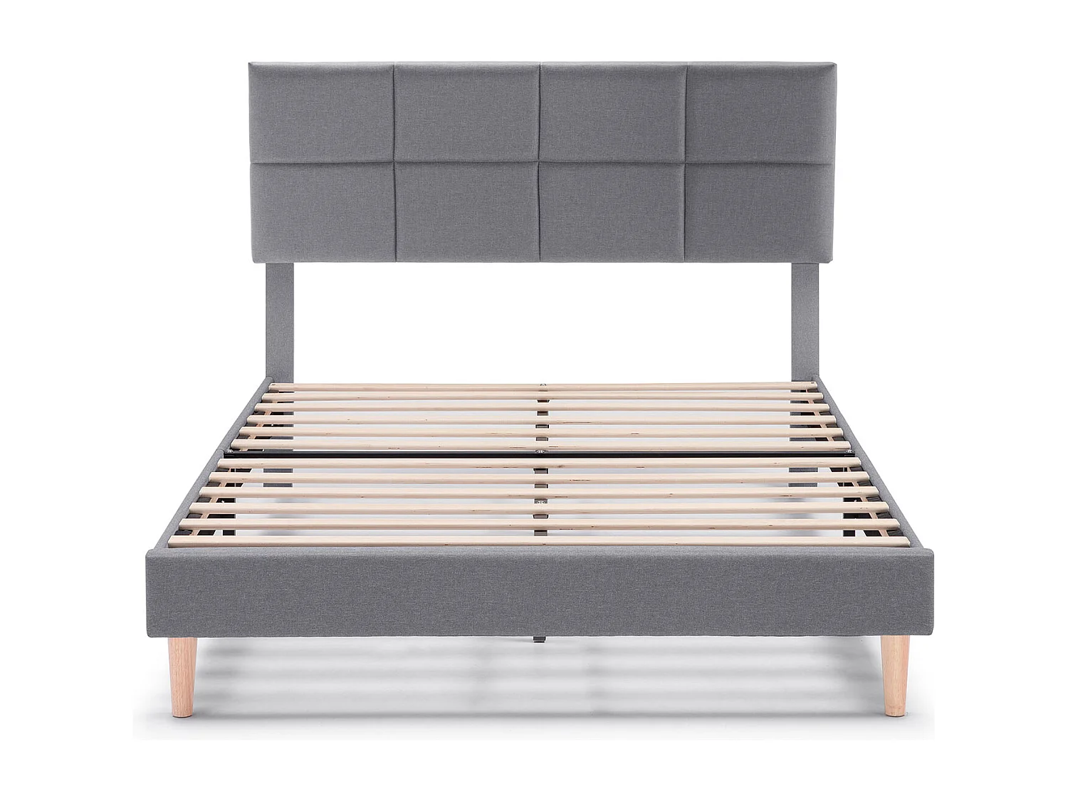 Cadre de lit rembourré Silvi 30 cm, 90x190 cm, Gris foncé