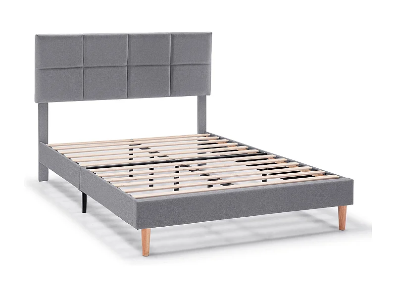 Cadre de lit rembourré Silvi 30 cm, 90x190 cm, Gris foncé