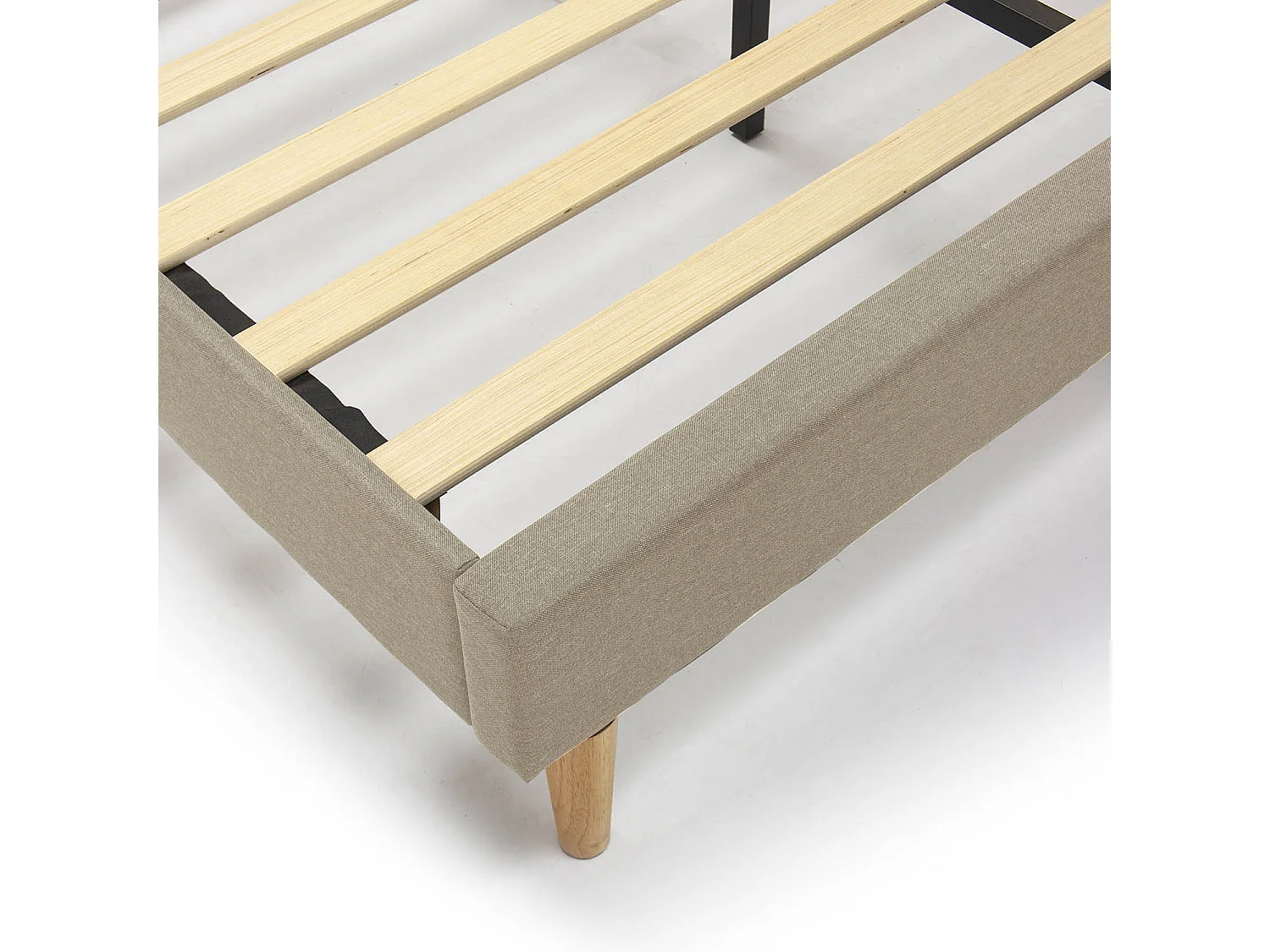 Cadre de lit rembourré Rosi 30 cm, 90x190 cm, Beige