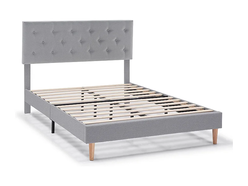 Giroletto imbottito Rosi 30 cm, 90x190 cm, Grigio Chiaro