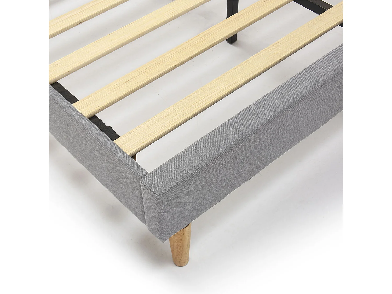 Cadre de lit rembourré Rosi 30 cm, 90x190 cm, Gris clair