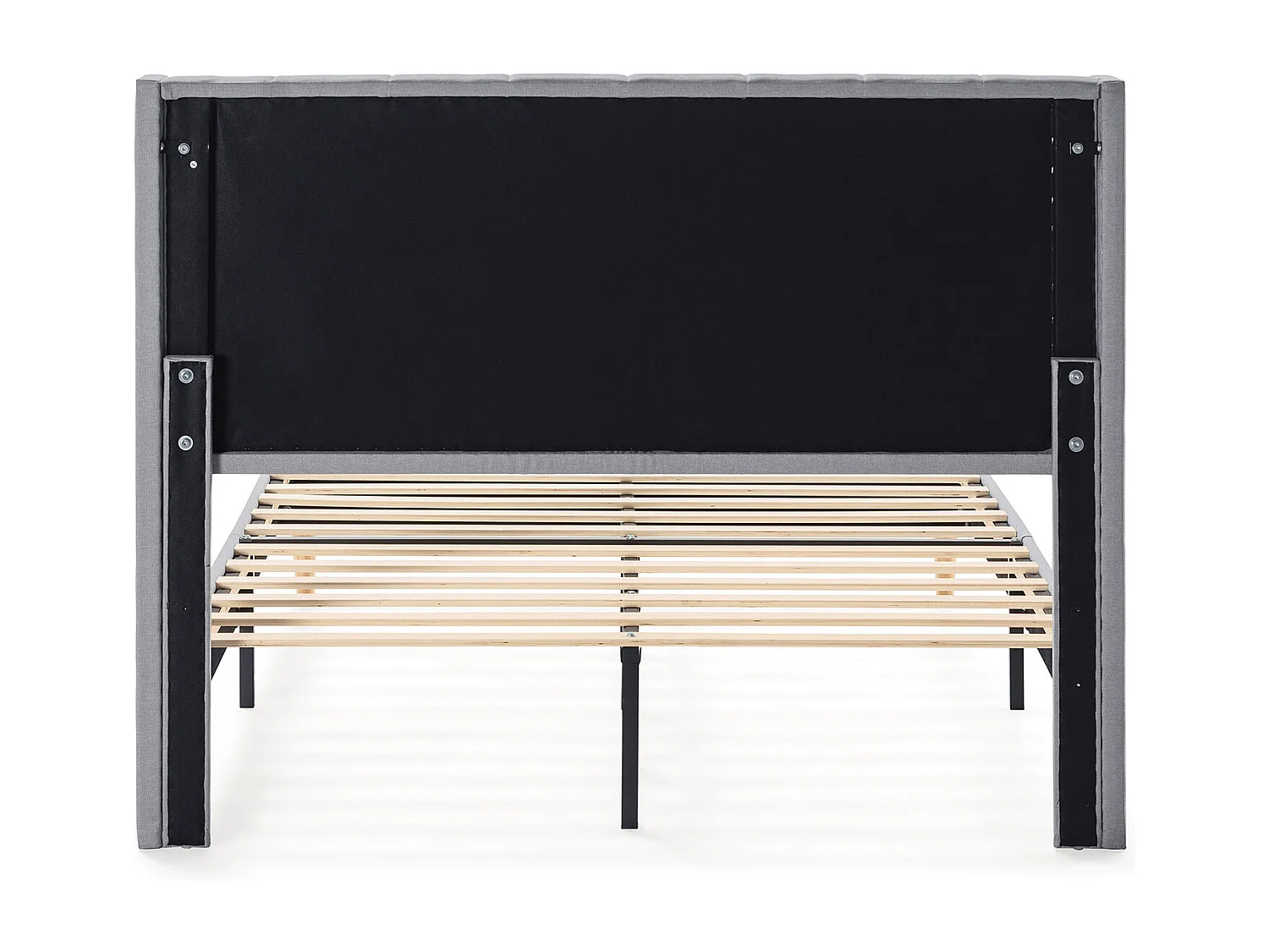 Cama estofada Noelia 30 cm, 140x190 cm, cinza claro