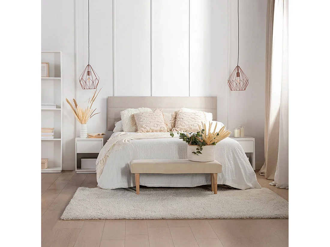 Mesita de noche 1 cajón de Lacado Blanco 50 x 40- Oslo