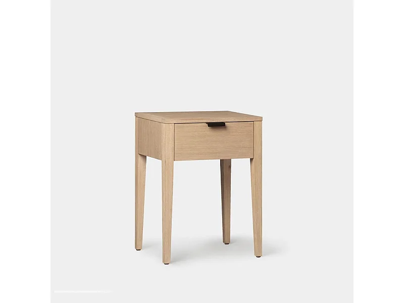 Mesita de noche 1 cajón de Madera Natural 60 x 45- Aima