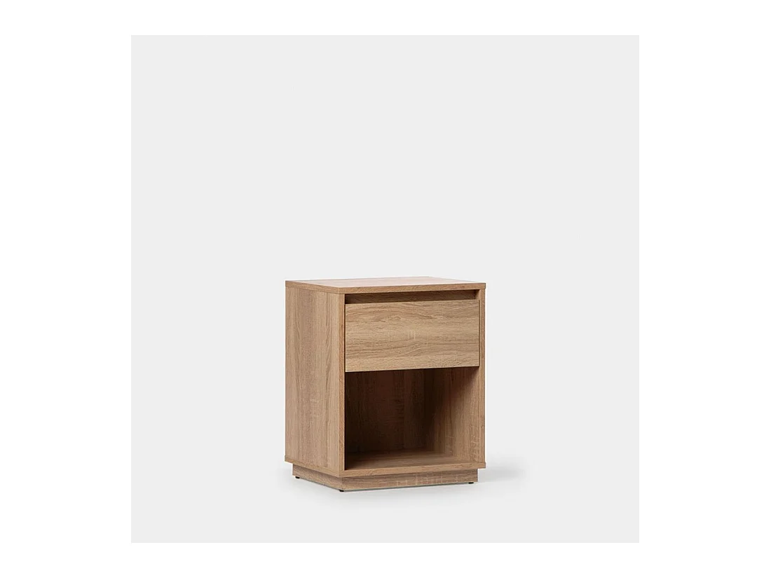 Table de chevet 1 tiroir en bois naturel 40x50 cm-Oslo