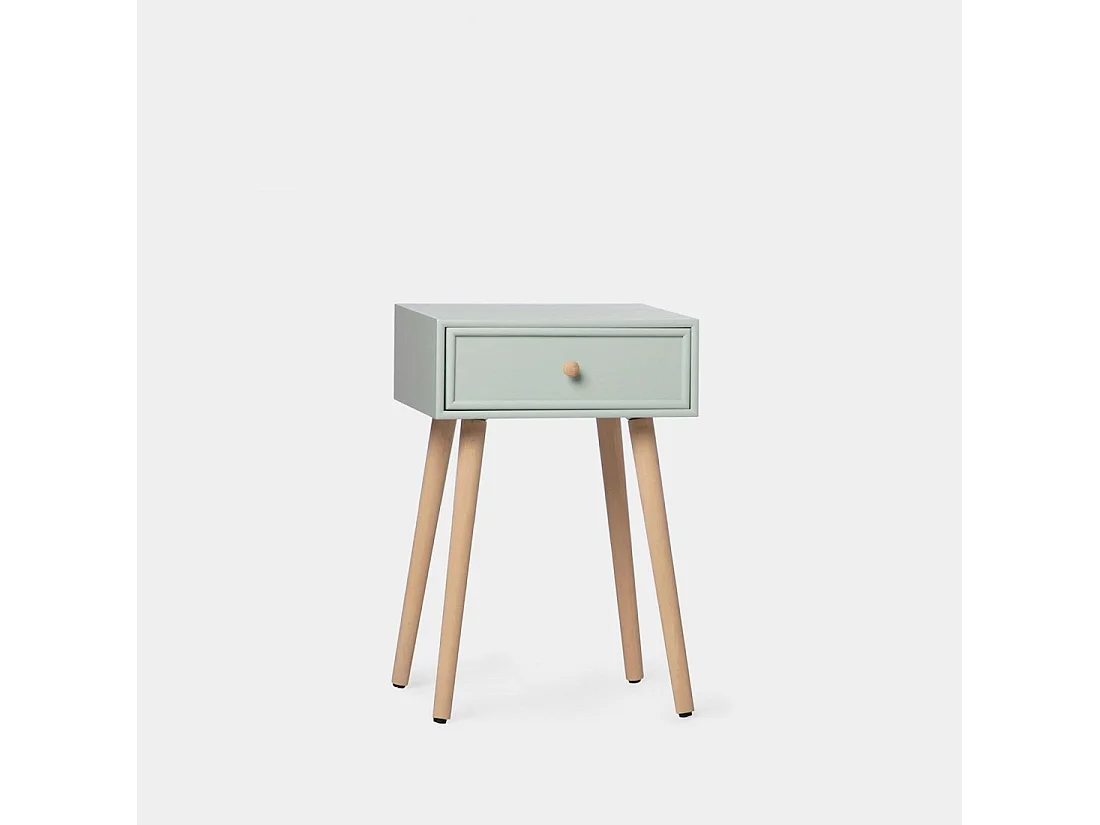 Mesita de noche 1 cajón de Lacado Menta 61 x 40- Tai