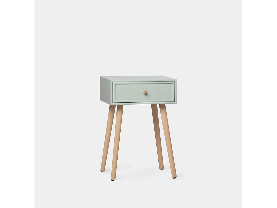 Mesita de noche 1 cajón de Lacado Menta 61 x 40- Tai