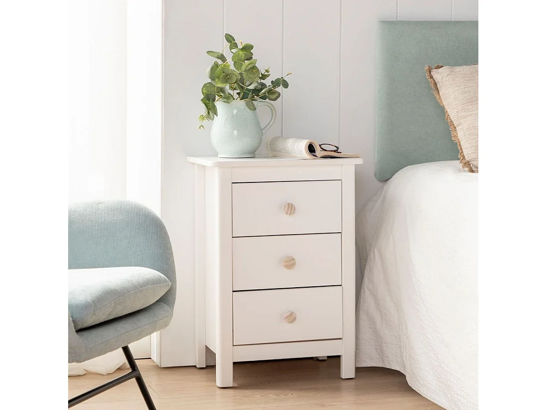 Commode en laqué blanc 110x80 cm-Eloise