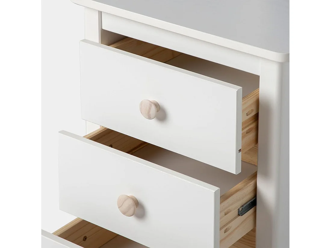 Commode en laqué blanc 110x80 cm-Eloise