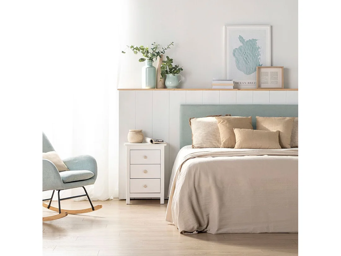 Commode en laqué blanc 110x80 cm-Eloise