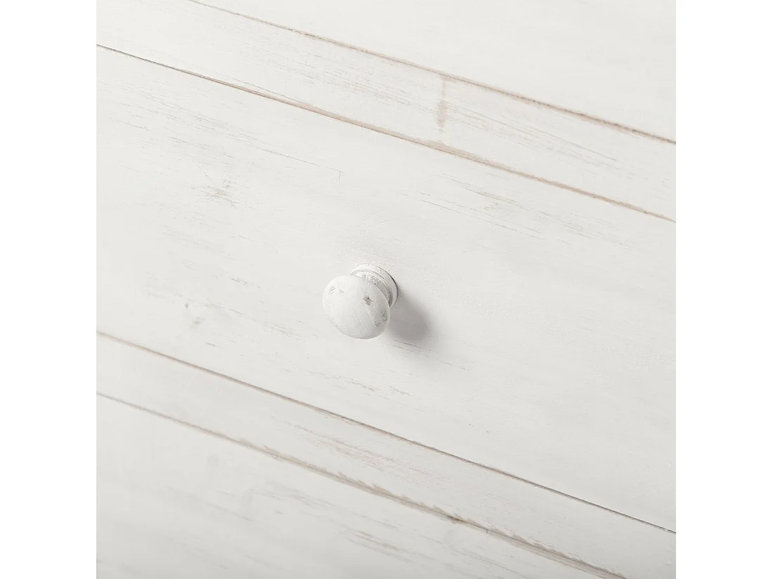 Mesita con patas de Madera reciclada Blanco 62 x 35- Folk