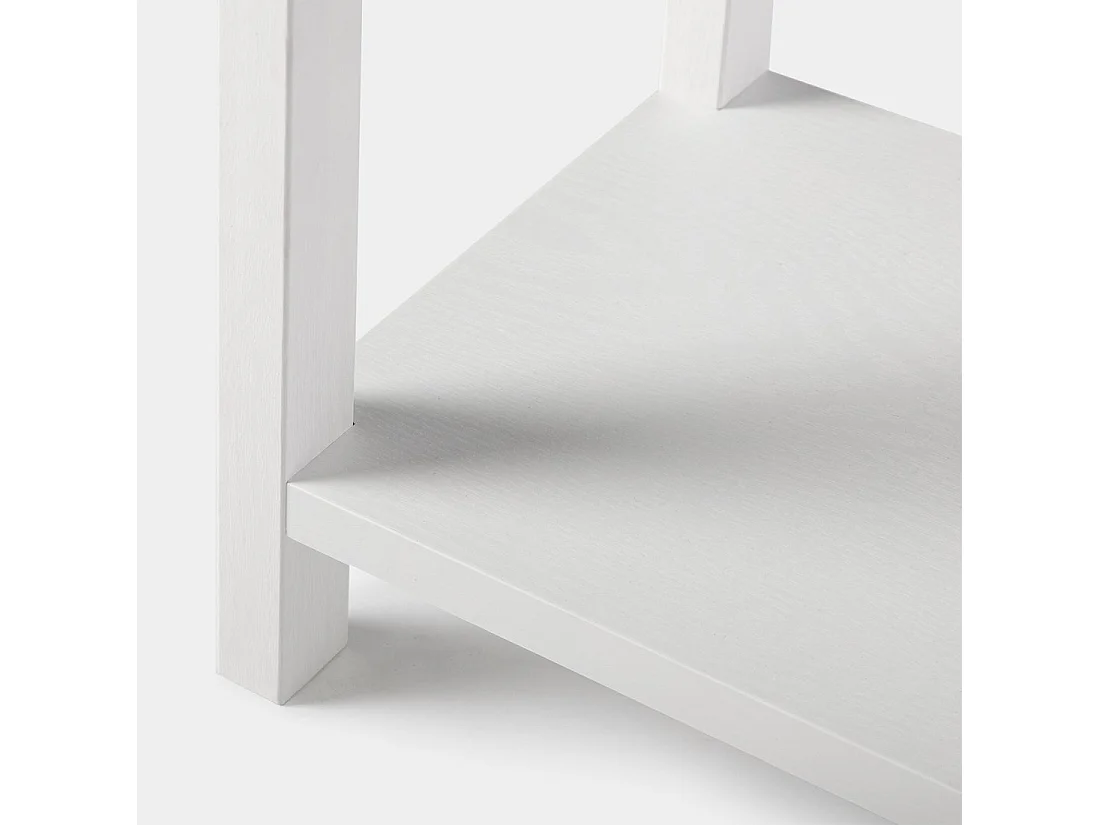 Table de chevet 1 tiroir en laqué blanco-natural 40x60 cm-Marais