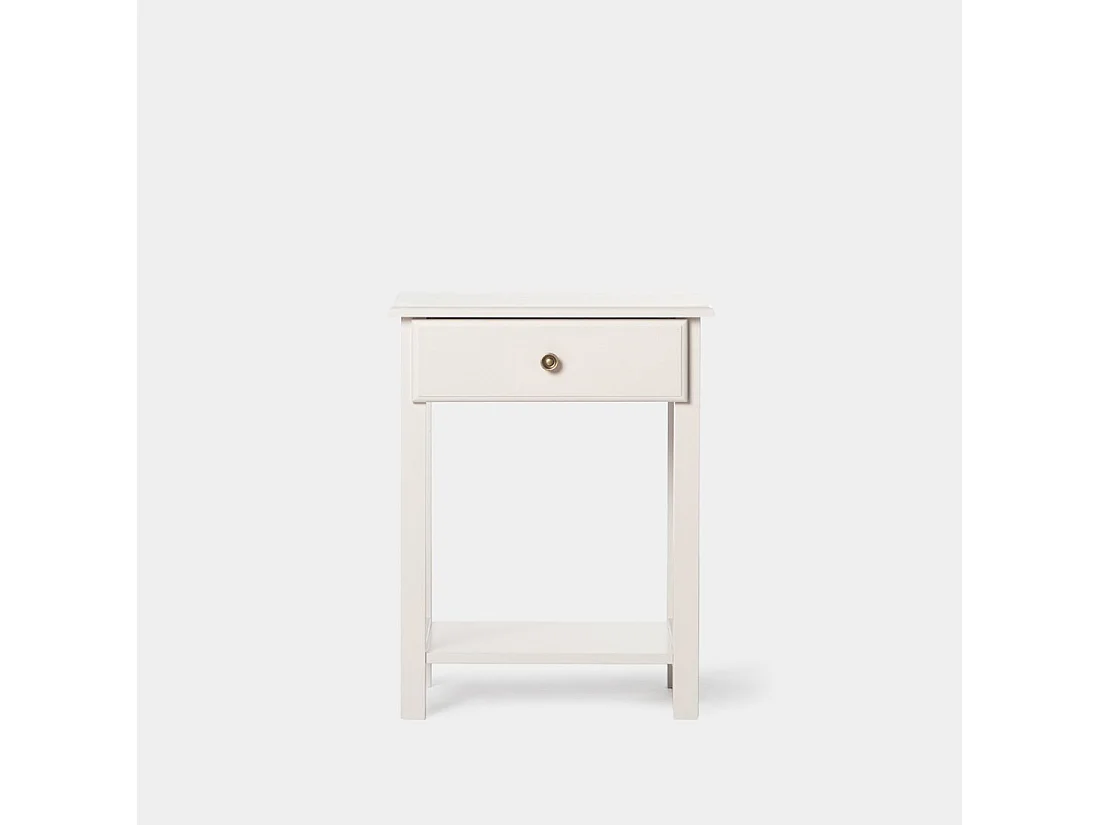 Mesita de noche 1 cajón de Lacado Gris perla 60 x 46- Ruan