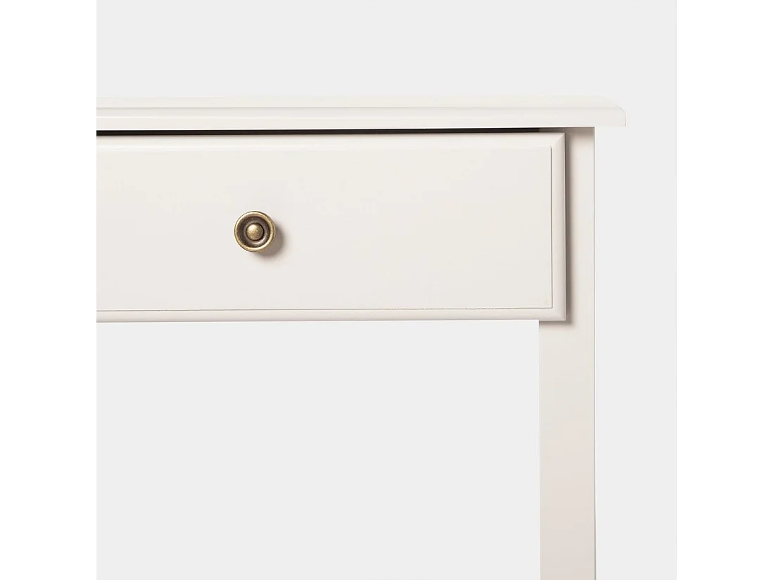 Mesita de noche 1 cajón de Lacado Gris perla 60 x 46- Ruan